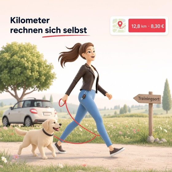 Post-Beispiel: Kilometer rechnen sich selbst