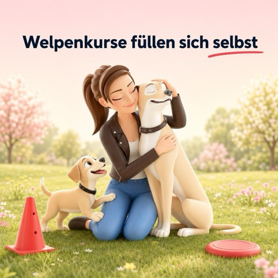 Post-Beispiel: Welpenkurse füllen sich selbst